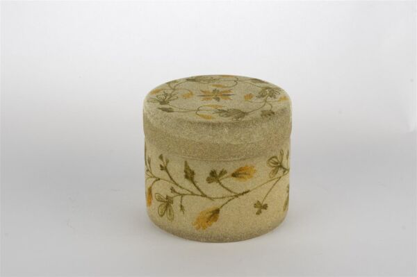 Mikasa Moor Krem Kadife Çiçekli Cam Mum Bergamot 11x19cm