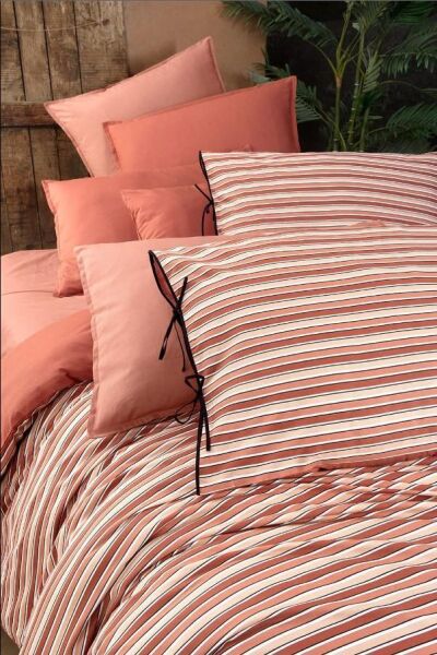 Sarev Merida Fancy Poplin Nevresim Takımı Taba Tek Kişilik