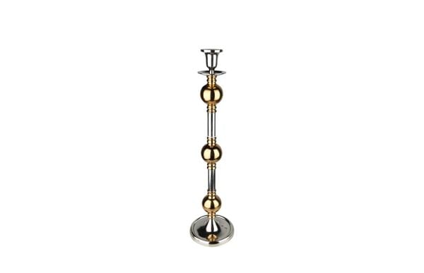 Lucky Art Gold Toplu Gümüş Büyük Şamdan 78 cm