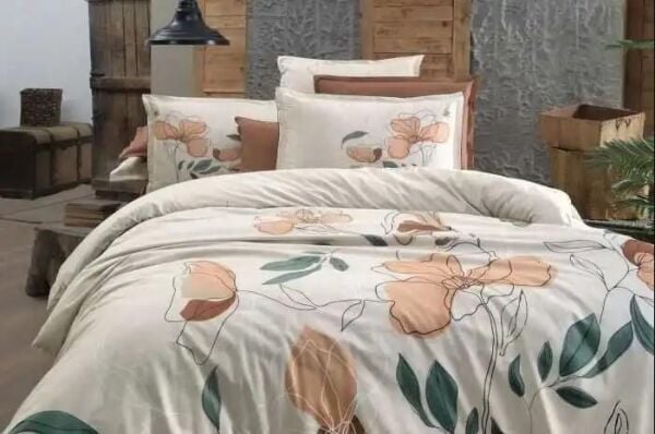 Sarev Mirador Fancy Poplin Nevresim Takımı Taba Çift Kişilik