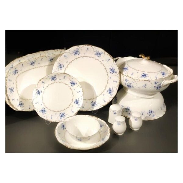 Wanelli Fx1055 Tiffany Blue 60 Parça Yuvarlak Yemek Takımı