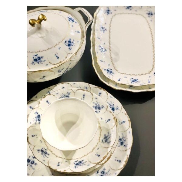 Wanelli Fx1055 Tiffany Blue 60 Parça Yuvarlak Yemek Takımı