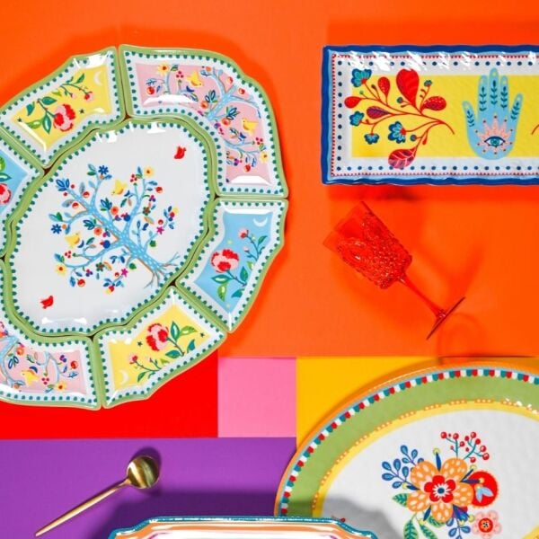 Baci Milano Mamma Mia Ağaç Desenli 7 Parça Meze Tabağı 50 cm x 60 cm