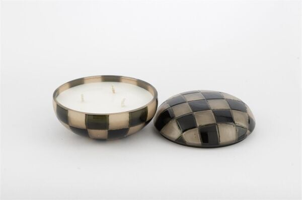 Mikasa Moor Siyah Krem Kapaklı Cam Mum Bergamot 13x8cm