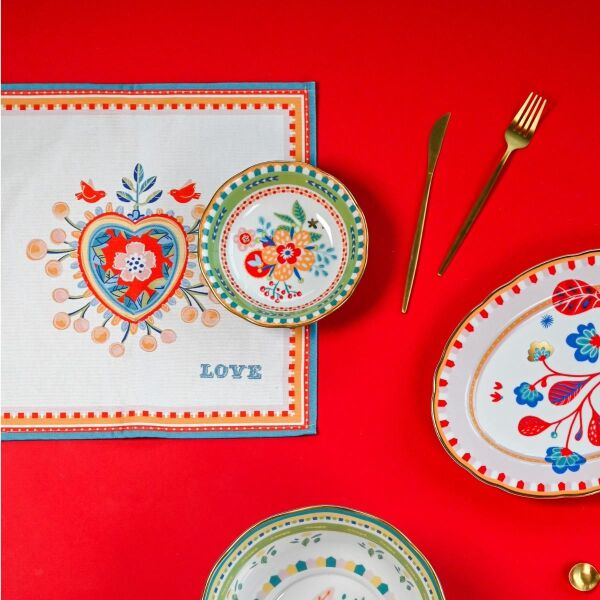 Baci Milano Mamma Mia Mavi Desenli Kase 18 cm x 6,5 cm