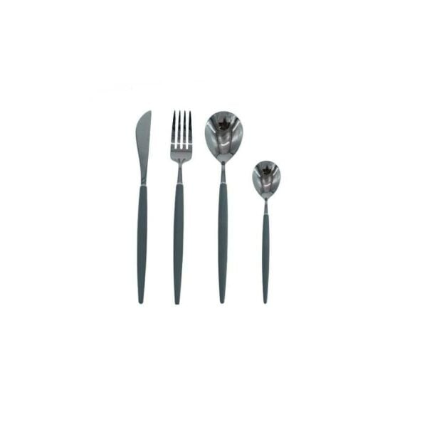 Wanelli Rotti Fx1066 Gri Sade 24 Parça Çatal Kaşık Bıçak Takımı