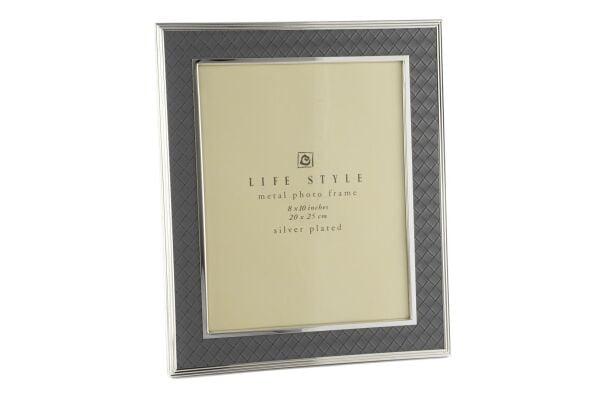 Mikasa Moor Gri Gümüş Deri Çerçeve 20x25cm