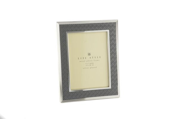 Mikasa Moor Gri Gümüş Deri Çerçeve 13x18cm