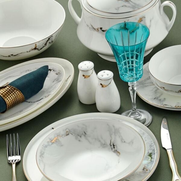 Royal London Bolivia Marble 60 Parça Yemek Takımı