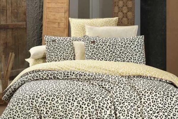 Sarev Pars Fancy Poplin Nevresim Takımı Bej Tek Kişilik