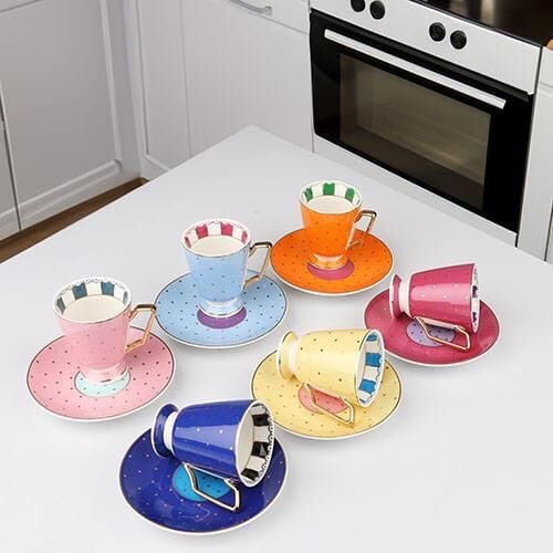 Kosova FCN-32 6lı Ayaklı Fincan Takımı 120cc Puantiye