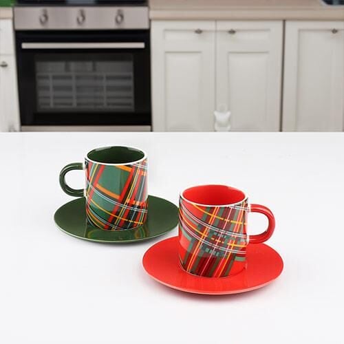 Kosova EKS-01 Porselen 2 li Fincan Takımı 90cc 2 Renk