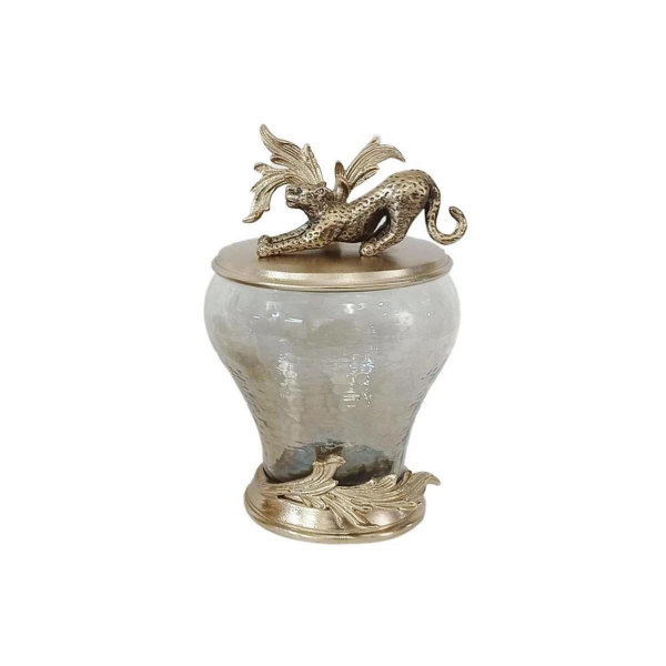 Luckyart Gold Leoparlık Küp 30 Cm