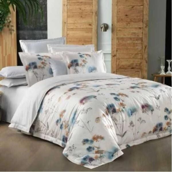 Sarev Ariana Saten Nevresim Takımı Beyaz Çift Kişilik