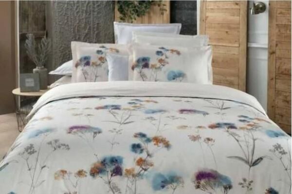 Sarev Ariana Saten Nevresim Takımı Beyaz Çift Kişilik