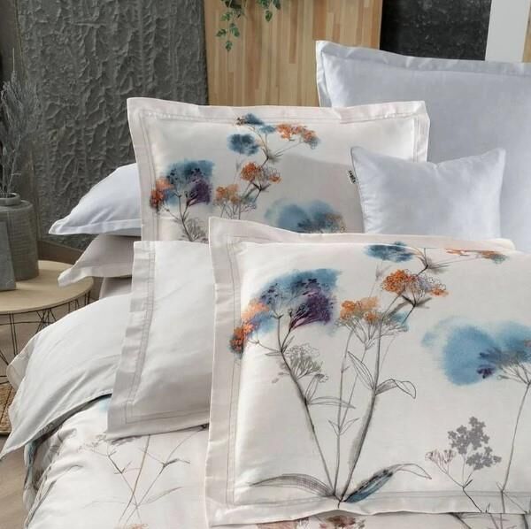 Sarev Ariana Saten Nevresim Takımı Beyaz Çift Kişilik