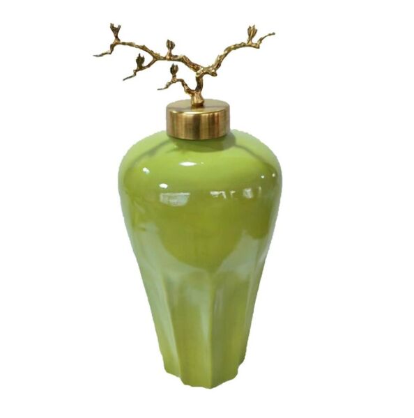 Lucky Art Prinç Ağaç Dallı Yeşil Büyük Küp 24x24x59 cm