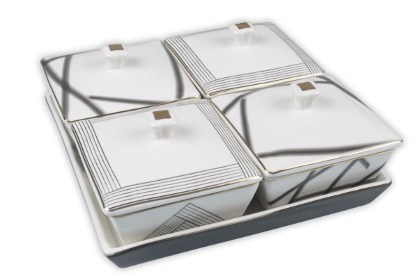 Mikasa Moor Bella Grey 5 Parça Kahvaltılık Seti 19 x 19 cm