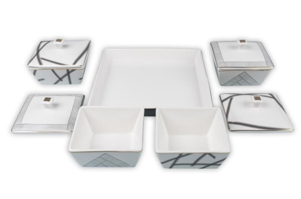 Mikasa Moor Bella Grey 5 Parça Kahvaltılık Seti 19 x 19 cm