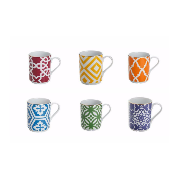 Porland Morocco Karışık Renk Kupa Seti 6 Parça