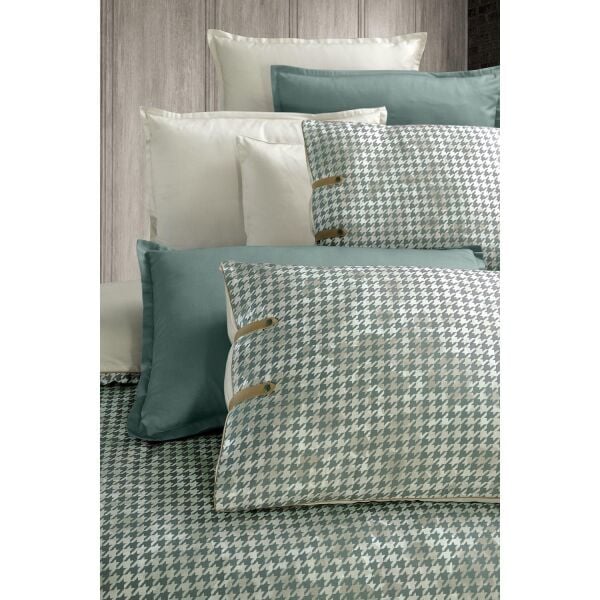 Sarev Philip Saten Nevresim Takımı Bej Çift Kişilik