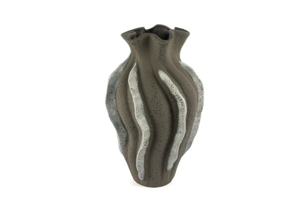 Mikasa Moor Gri Beyaz Vazo 25x40cm