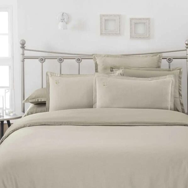 Sarev Olive Armurlu Nevresim Takımı Bej Çift Kişilik