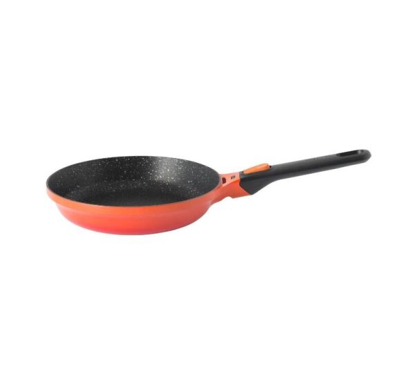 Berghoff 2307411 Gem Çıkarılabilir Saplı Stay Cool Döküm Alüminyum Tava Turuncu 24 Cm