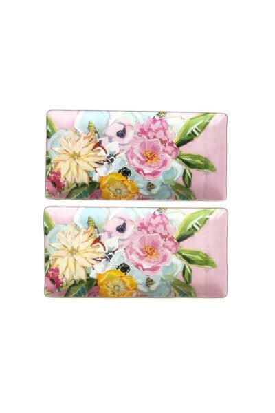 LuckyArt Peony Bone 2'li Servis Tabağı 27 cm