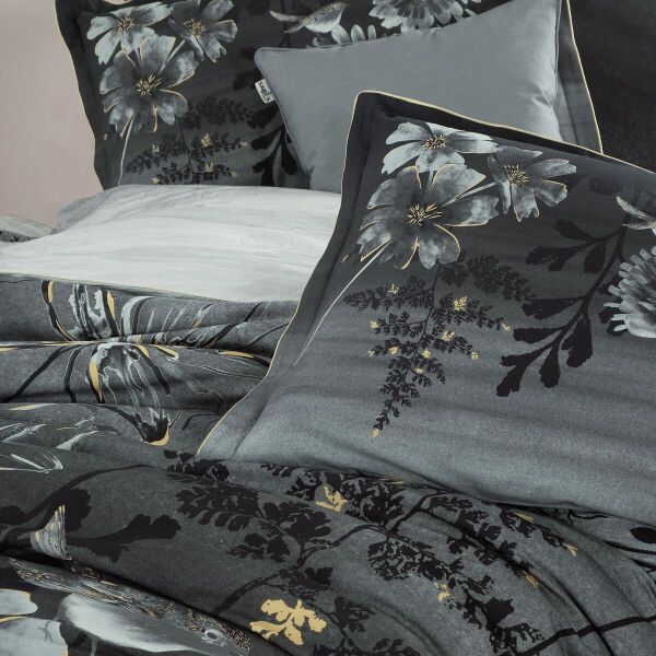 Sarev Lizzie Fancy Poplin Nevresim Takımı Çift Kişilik 2 Yastık-Siyah