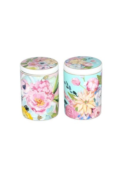 Lucky Art Peony Bone 2lı Kavanoz Seti 600ml