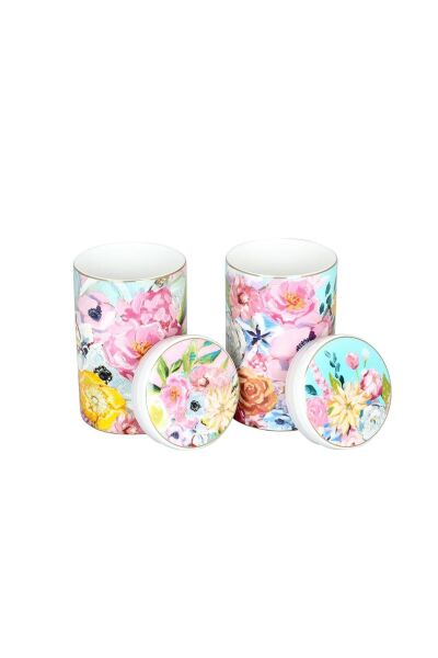 LuckyArt Peony Bone 2'li Kavanoz Seti 750 ml