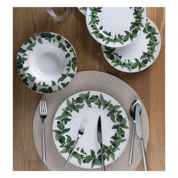 Aryıldız Porselen Leaf 24 Parça Yemek Takımı