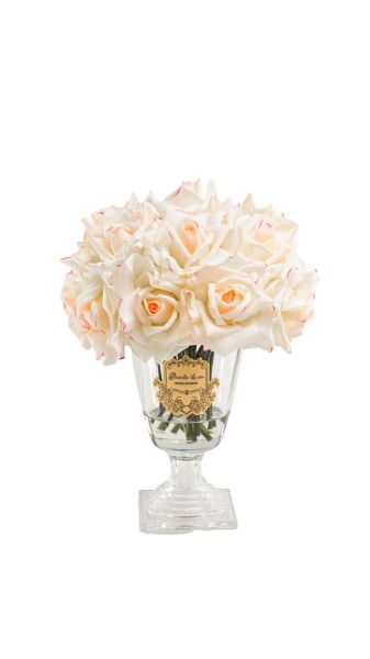 Guerlie&Co 18 Güllü Krem Pembe Şeffaf Ayaklı  Gold Cam