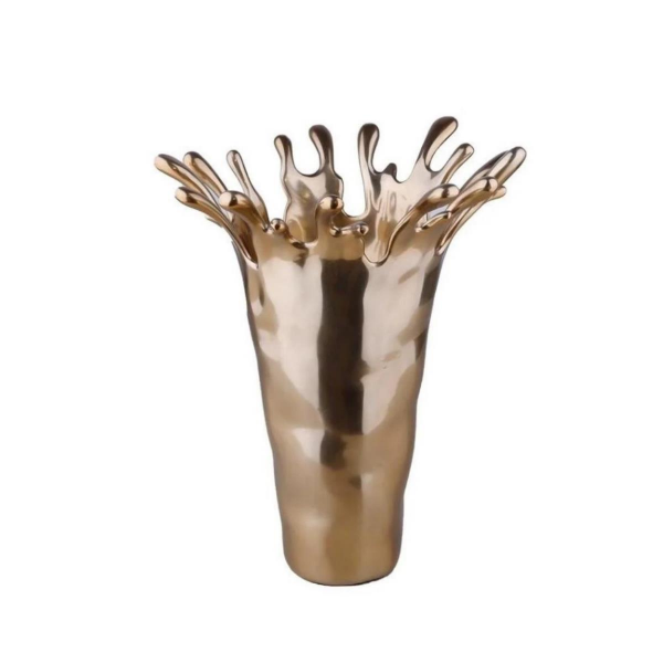 Lucky Art Gold Damla Büyük Vazo 38 cm
