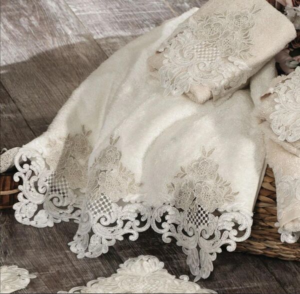 Nazik Home Firuze Havlu Krem 50X90