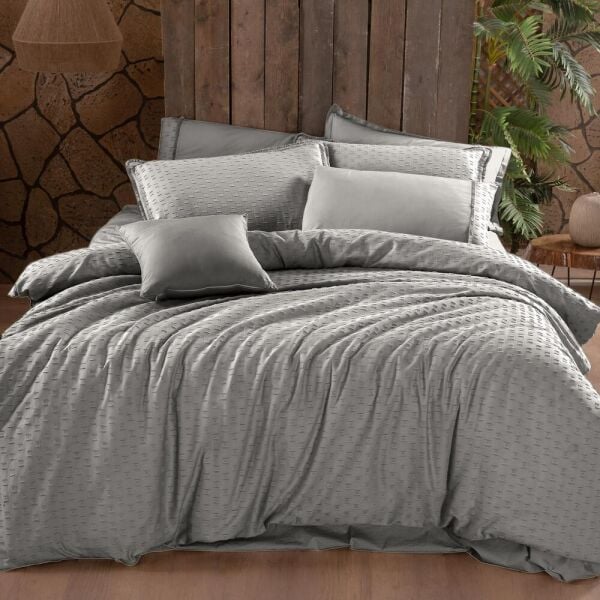 Sarev Mood Comfort Marbella Nevresim Takımı Çift Kişilik-Gri