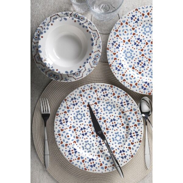 Aryıldız Porselen Blue Tile 24 Parça Yemek Takımı