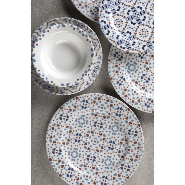 Aryıldız Porselen Blue Tile 24 Parça Yemek Takımı