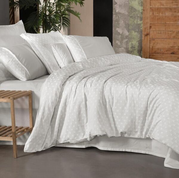 Sarev Marbella Nevresim Takımı Çift Kişilik 4 Yastık-Beyaz