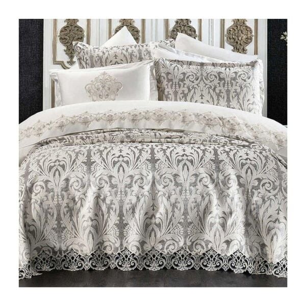 Zebra Casa Astor Damask Pike Seti Bej Çift Kişilik