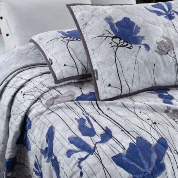 Sarev Hansolo Yatak Örtüsü Çift Kişilik-Gri