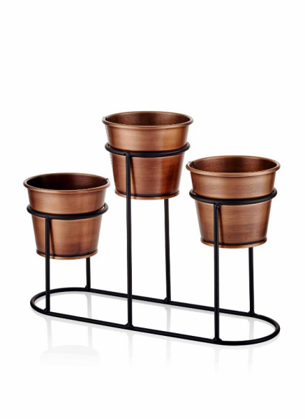 The Mia Saksı 3 Lü Set - Bakır