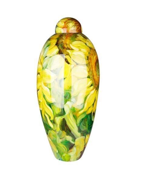 Lucky Art Ayçiçek Desen Kapaklı Küp 76 cm