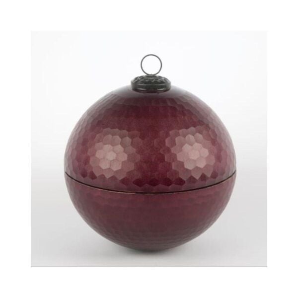 Mikasa Moor Bordo Kapaklı Cam Mum Sandal 18x19cm