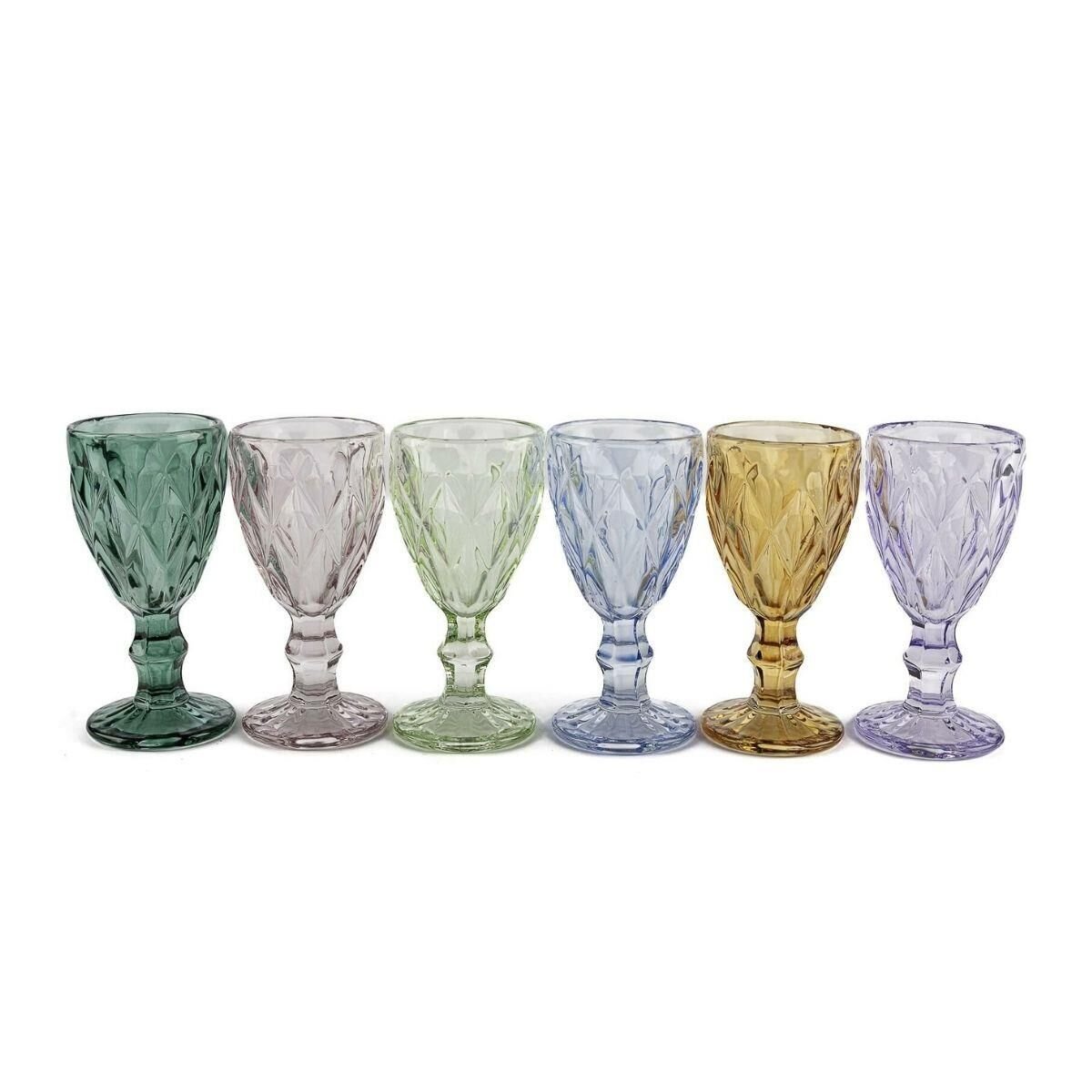 Mikasa Moor Renkli Kesmeli 6lı Cam Ayaklı Bardak 70 ml