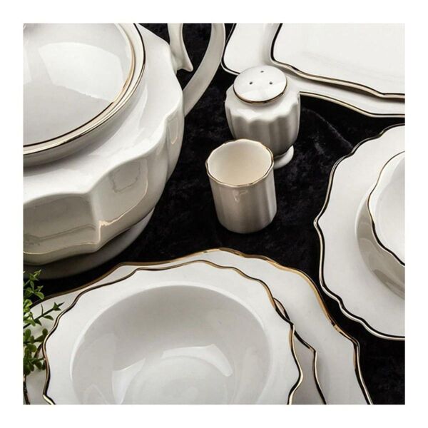 Aryıldız Porselen Yemek Takımı 60 Parça SQ Wave Shape