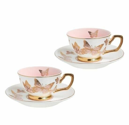 Cristina Re Kelebekli 2li Kahve Fincanı