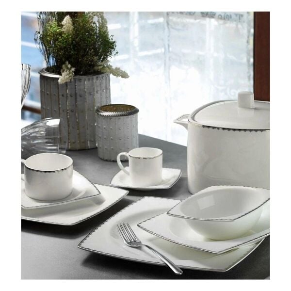 Aryıldız Bone Square Porselen 60 Parça Yemek Takımı 31008