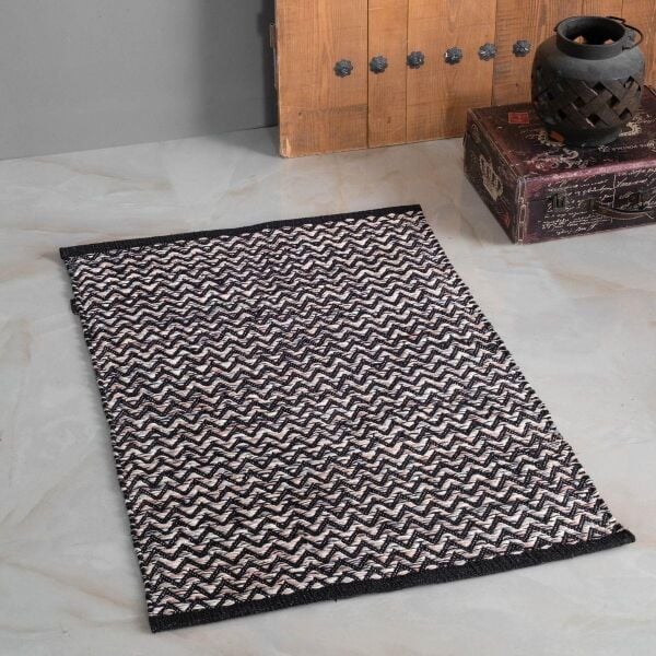 Sarev Marcello 70*100 Yer Halısı Siyah